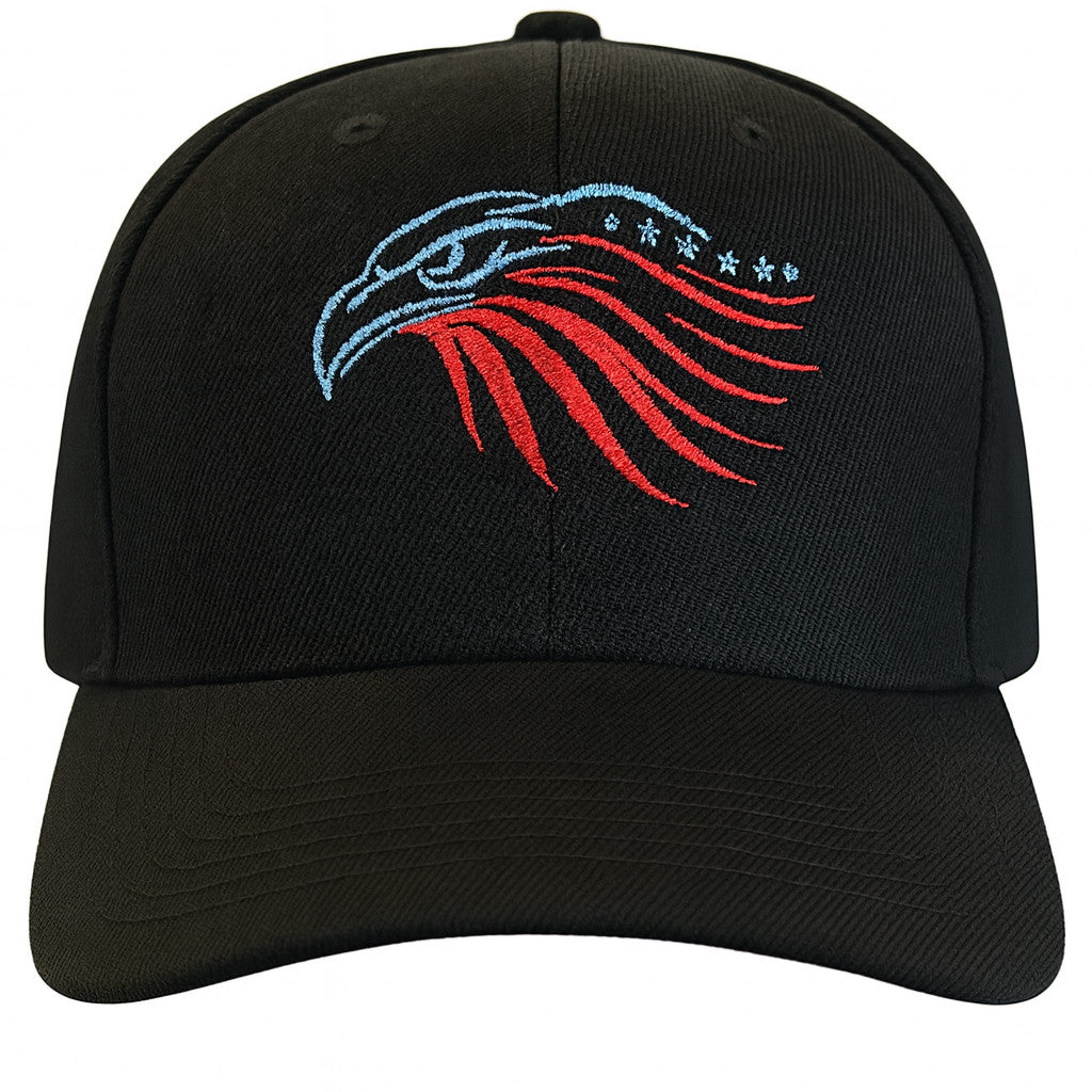 USA American eagle USA flag embroidery hat red and blue thread patriotic baseball cap for custom hats and 3d crystal photo gift shop