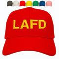 LAFD Los Angeles Fire Department embroidery hats red and white firefighter baseball caps