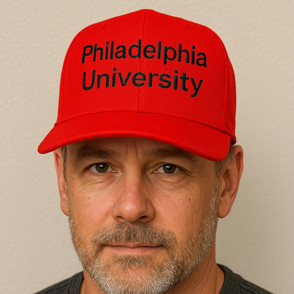 Red baseball hat custom embroidered text personalized cap choose thread color adjustable unisex gift for everyday outfits