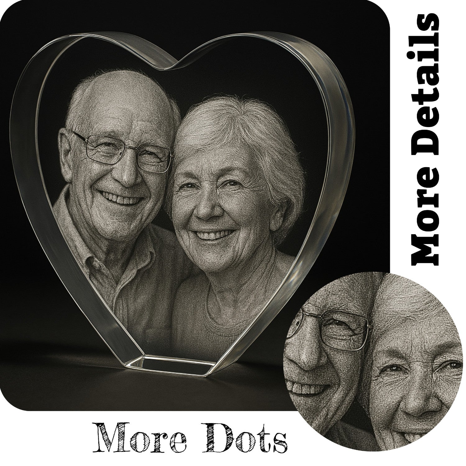 3D crystal photo laser etched personalized glass keepsake custom engraved picture gift for anniversary mothers day fathers day birthday valentines day christmas memorial pet loss unique custom gift idea for him and her