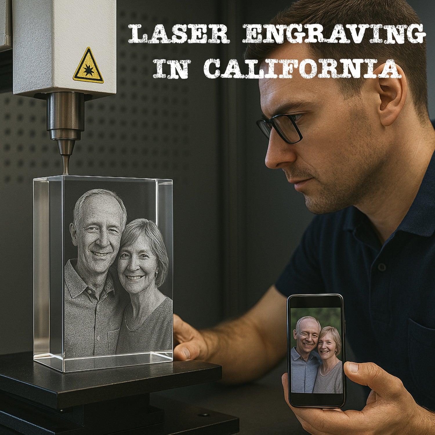 3D crystal photo laser etched personalized glass keepsake custom engraved picture gift for anniversary mothers day fathers day birthday valentines day christmas memorial pet loss unique custom gift idea for him and her