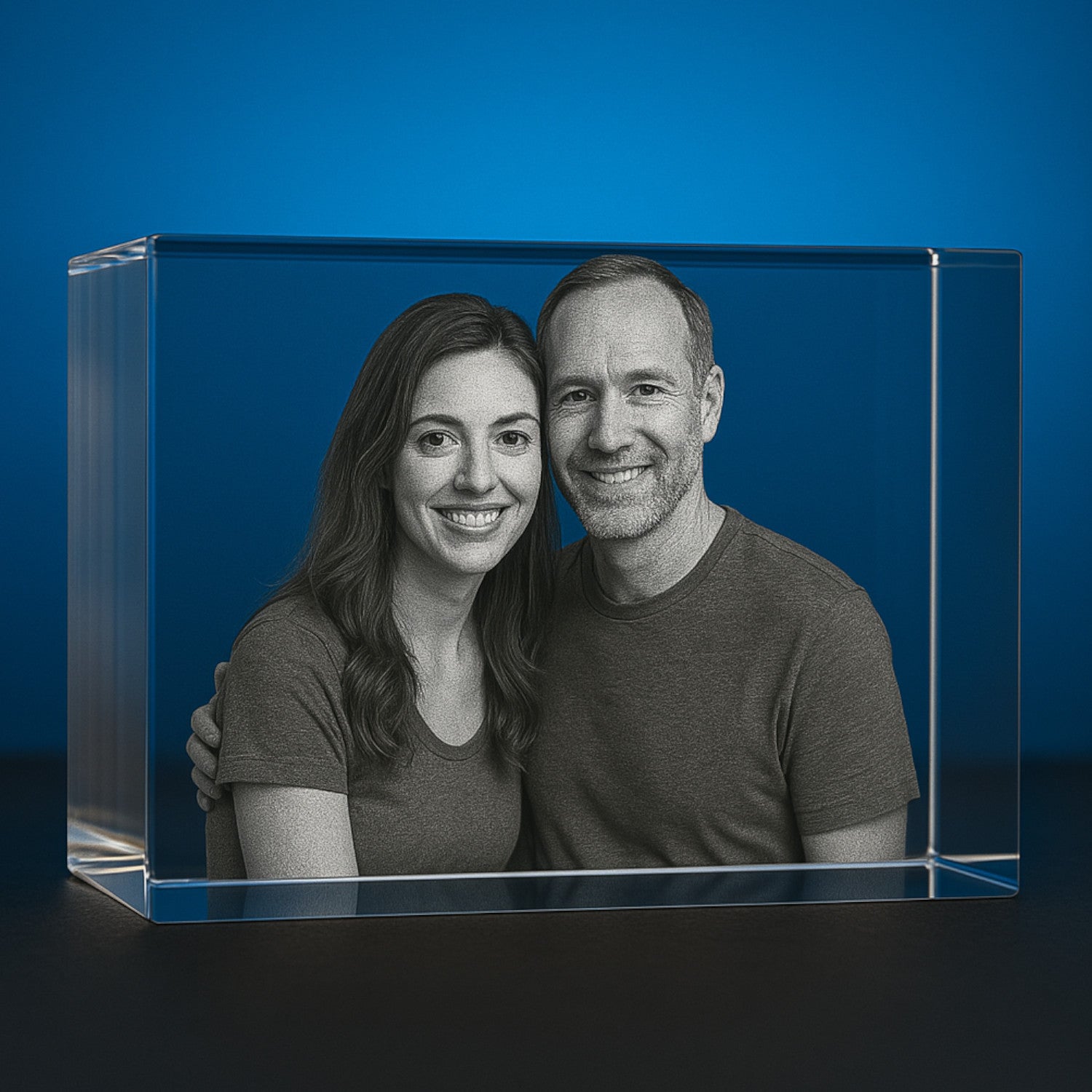 Custom 3D crystal cube photo with LED light base anniversary mothers day fathers day valentines day christmas memorial best gift picture idea