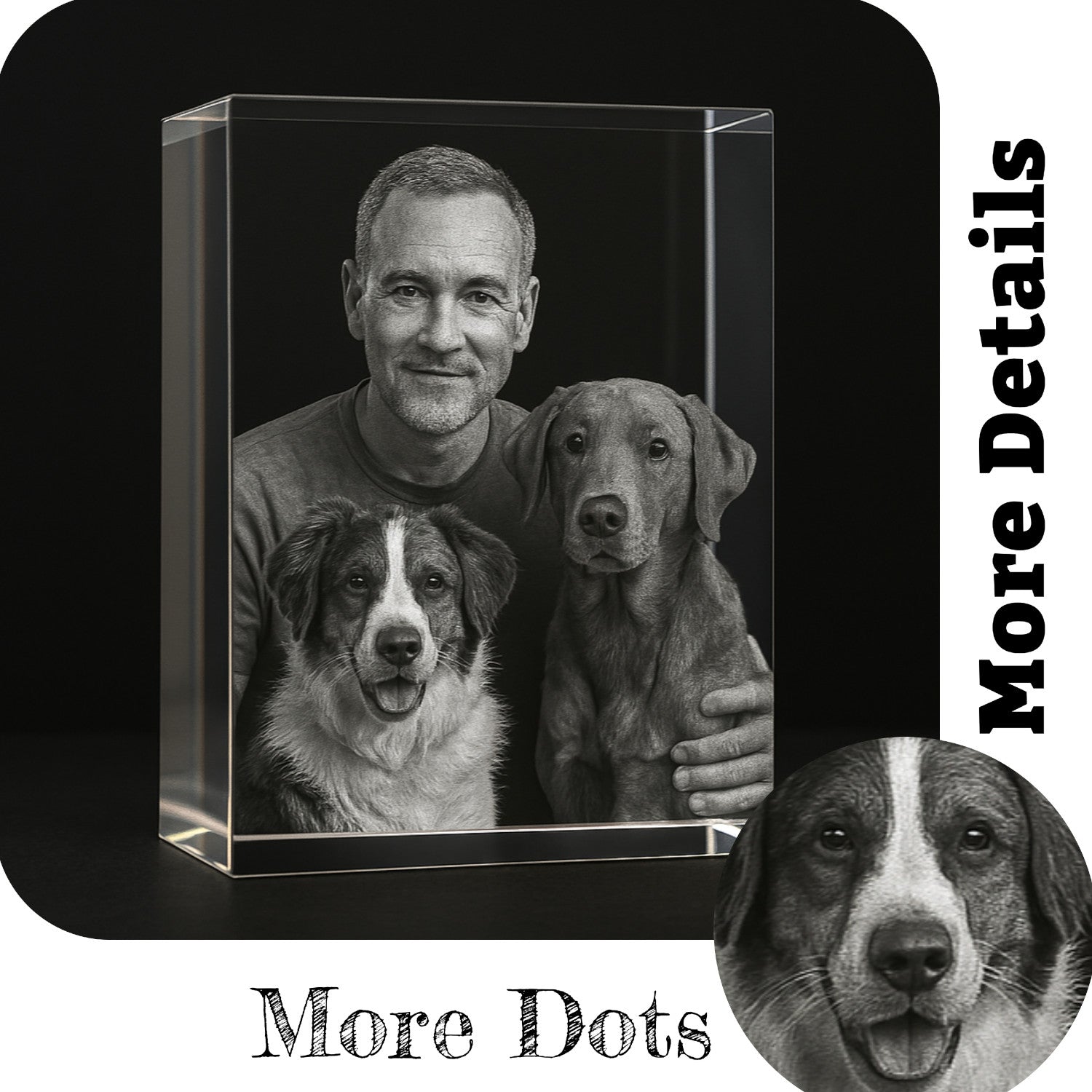 Custom 3D crystal cube photo with LED light base anniversary mothers day fathers day valentines day christmas memorial best gift picture idea