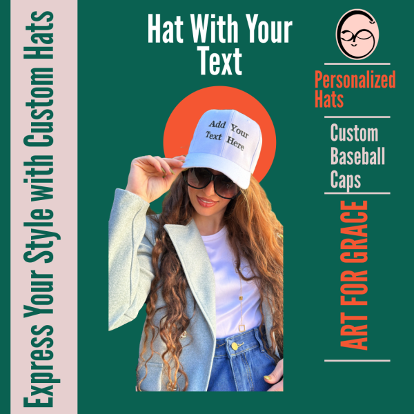 Custom Hats, Custom Caps, Embroidery Hats with Your Text Here, Personalized Baseball Cap with Your Text - Image 7