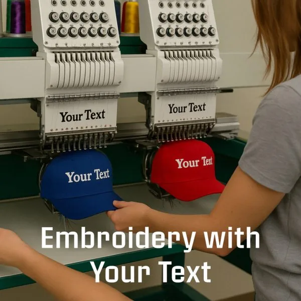Personalized embroidered baseball cap with Your Text