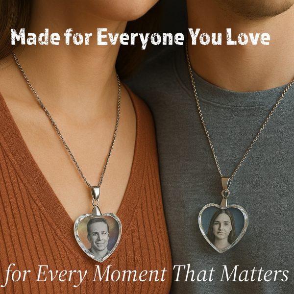 Personalized Crystal Photo Necklace with Custom Picture for Him or Her