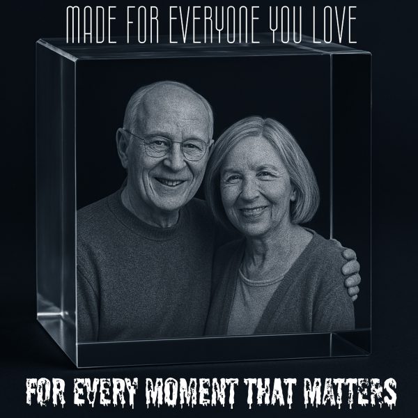 Personalized 3D Crystal Photo Cube, Custom Gift with Your Own Picture for Her or Him