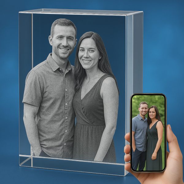 Personalized 3D Photo Crystal Block – Unique Birthday or Mother’s Day Gift