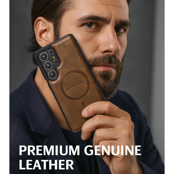 coffee brown leather case Samsung S25 Ultra